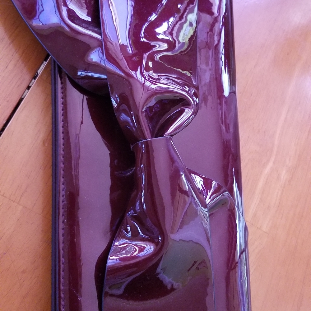 A new day clutch handbag   envelooe style  burgundy color